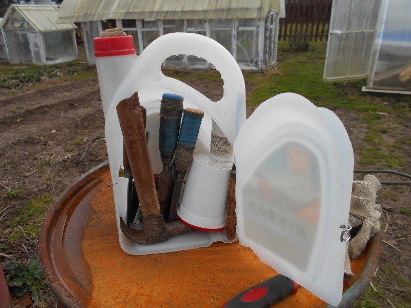 Boxes for the tool from plastic canisters