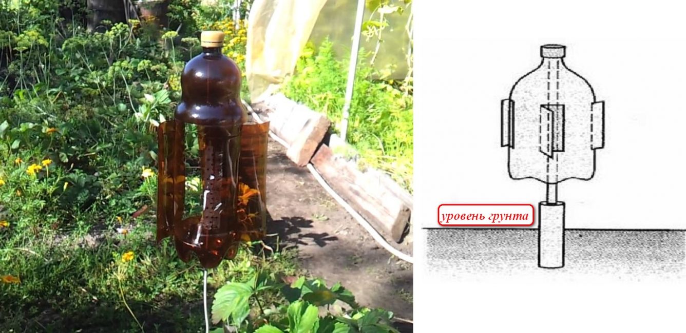 Mole steamer from plastic bottles