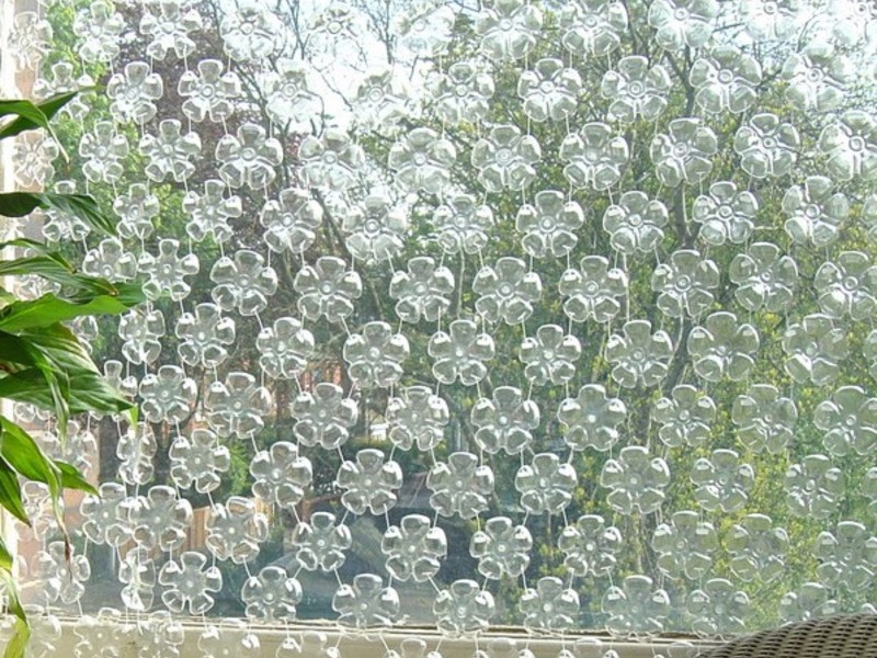 plastic bottle curtain