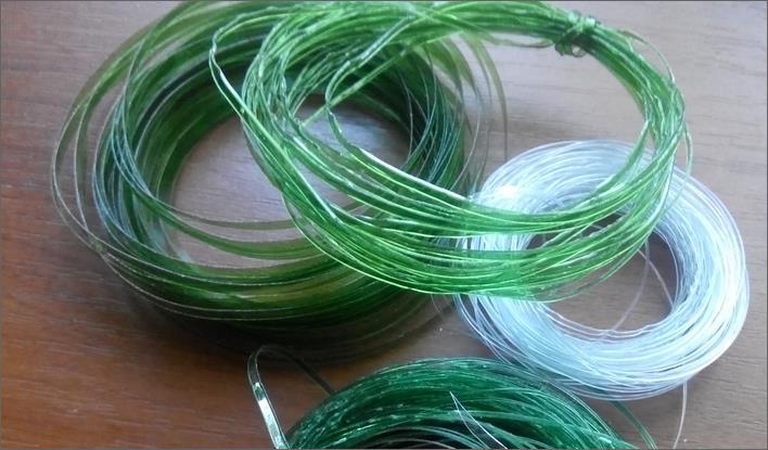 skeins of rope from plastic bottles