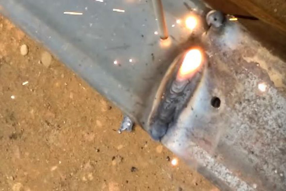 We weld the joint to the end