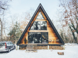 House-hut (A-shaped house): projects, sizes, layout arrangement, advantages and disadvantages
